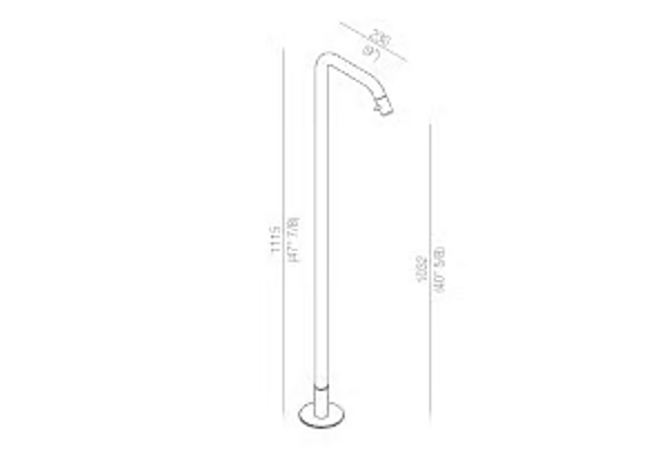 Floor Standing Brass Sink Spout Memory AGAPE factory Agape from Italy. Foto №4