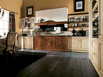 Walnut Fitted Kitchen Versailles Il Canto del Fuoco by Martini Interiors factory MARTINI INTERIORS from Italy