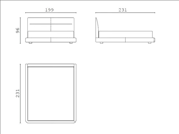 Upholstered Fabric Double Bed Clermont CPRN HOMOOD factory CPRN HOMOOD from Italy. Foto №3