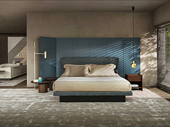 Fabric double bed with upholstered back Molteni & C Azul Fabric double bed with upholstered back Molteni & C Azul factory Molteni & C.(+VITRA) from Italy