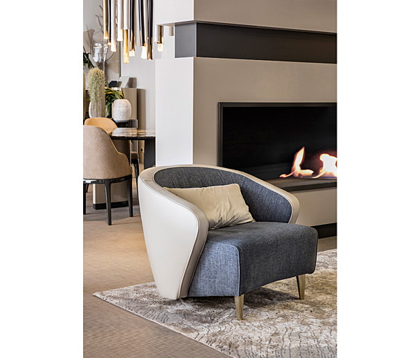 Armchair with armrests upholstered fabric Bizzotto Italia Wave factory Bizzotto Italia from Italy. Foto №5