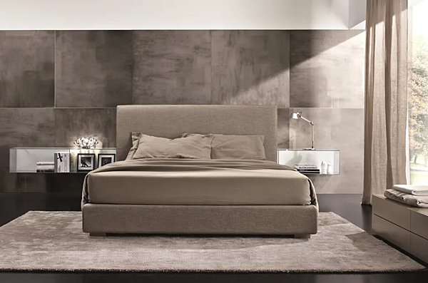Double bed with high upholstered headboard Duomo Design Mono Alto factory Duomo Design from Italy. Foto №3