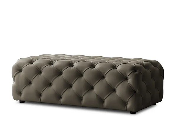 Tufted Leather Pouf i 4 Mariani Tudor factory i 4 Mariani from Italy. Foto №1