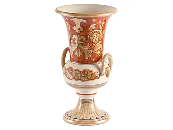 Handmade ceramic vase Lustro Impero L_Antica Deruta LI/321/37