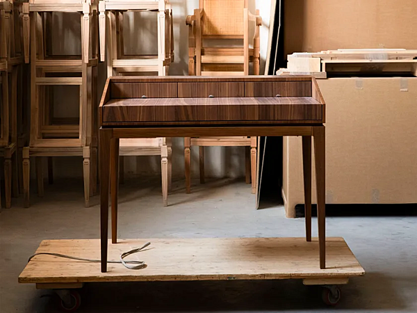 Walnut Secretary Desk DALE Ideale G 151 factory DALE from Italy. Foto №3