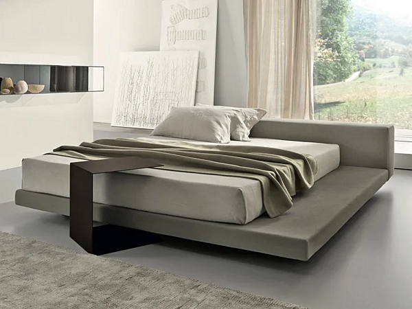 Double bed with upholstered headboard Duomo Design Atlante factory Duomo Design from Italy. Foto №1