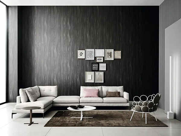 Three-Seater Fabric Sofa Essentiel Saba factory SABA from Italy. Foto №10