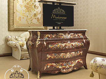 Retractable wooden TV cabinet Modenese Luxury Interiors 15659