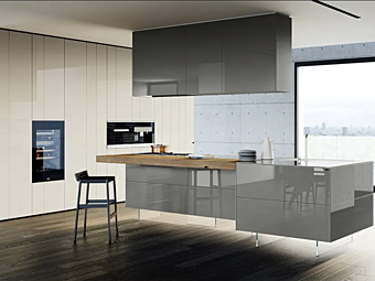 Kitchen with island LAGO 36E8 Kitchen with island LAGO 36E8 factory LAGO from Italy