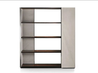 Double-sided freestanding wooden bookcase I 4 Mariani Elle factory i 4 Mariani from Italy
