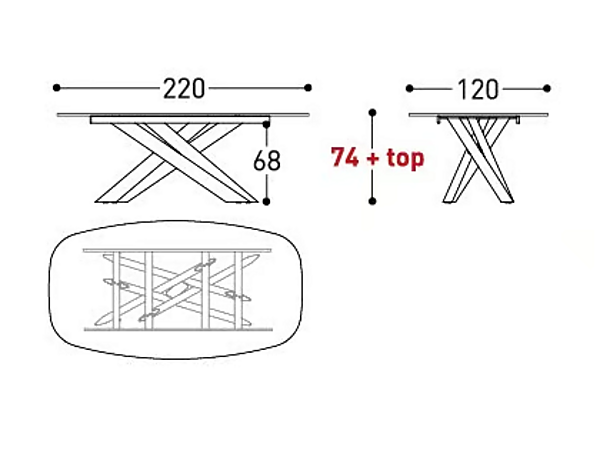 Rectangular Aluminium Garden Table System Star VARASCHIN 244S1, 244S2E, 244S3, 244S4, 244S5E factory VARASCHIN from Italy. Foto №15