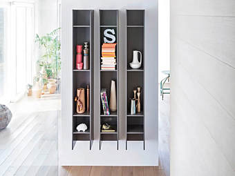 Vertical Wall Cabinet Butterfly NOVAMOBILI Wood factory NOVAMOBILI from Italy