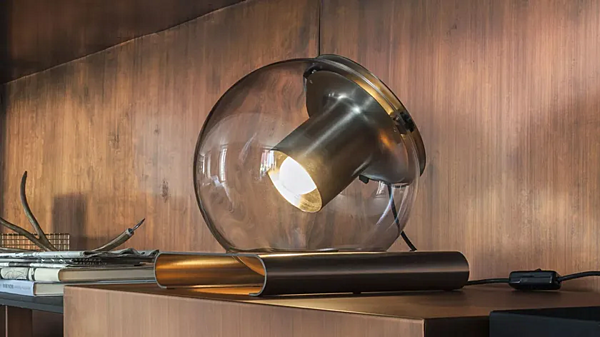 Blown Glass Table Lamp The Globe 228 Oluce factory Oluce from Italy. Foto №6