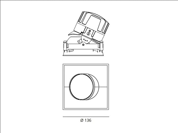 LED Adjustable Square Aluminium Spotlight Artemide Everything factory Artemide from Italy. Foto №19