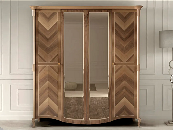 Mirrored wooden wardrobe CASA +39 Prestige 2 C22350 factory CASA +39 from Italy. Foto №1