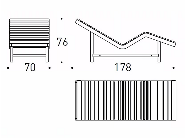 Teak Sun Lounger with Adjustable Backrest VARASCHIN Barcode 2181E factory VARASCHIN from Italy. Foto №6