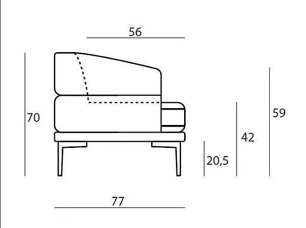 Fabric armchair with armrests Egoitaliano Bonnie factory Egoitaliano from Italy. Foto №10