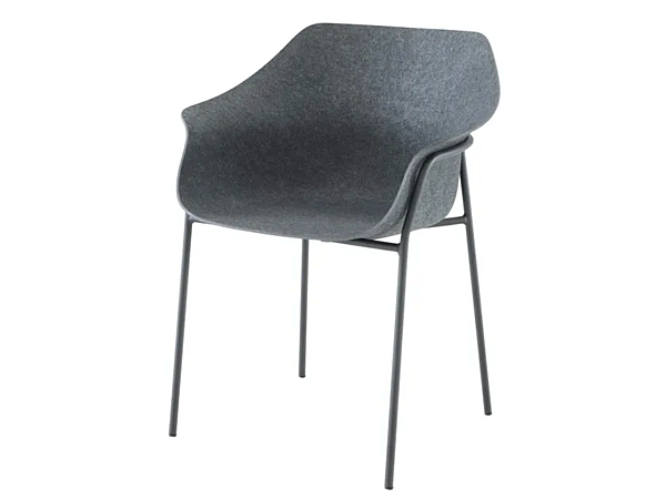 Felt armchair with armrests LIGNE ROSET Ettoriano 10266002-10266003 factory LIGNE ROSET from Italy. Foto №1