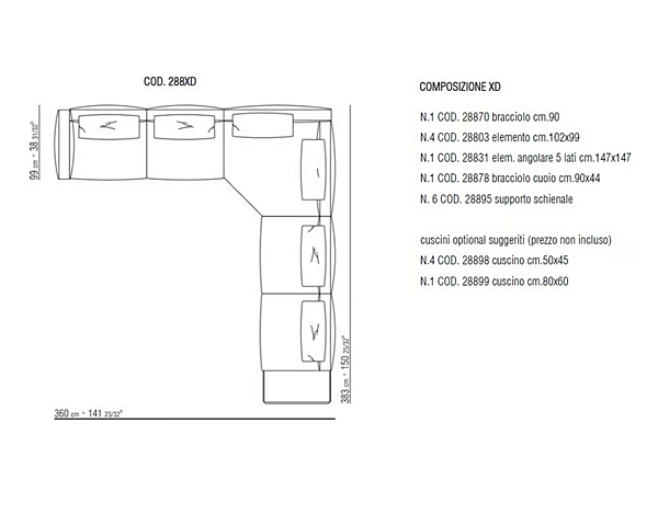 Corner sectional fabric sofa Harper FLEXFORM factory FLEXFORM from Italy. Foto №16