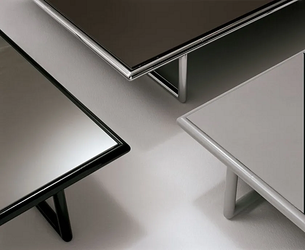 Rectangular coffee table with leather top I 4 Mariani Kristall factory i 4 Mariani from Italy. Foto №3