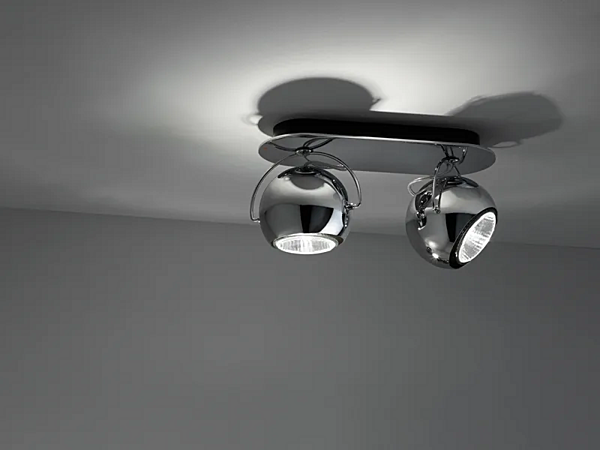 Adjustable Steel Ceiling Lamp Beluga Fabbian factory Fabbian from Italy. Foto №2