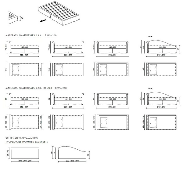 Two Seater Fabric Sofa Bed Tropea Duomo Design factory Duomo Design from Italy. Foto №7