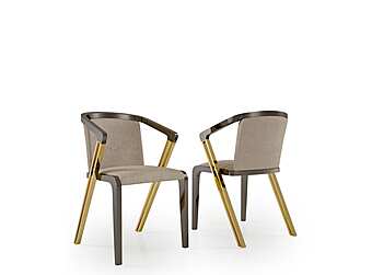 Upholstered Leather Armchair Symphony Infinity Bizzotto Italia