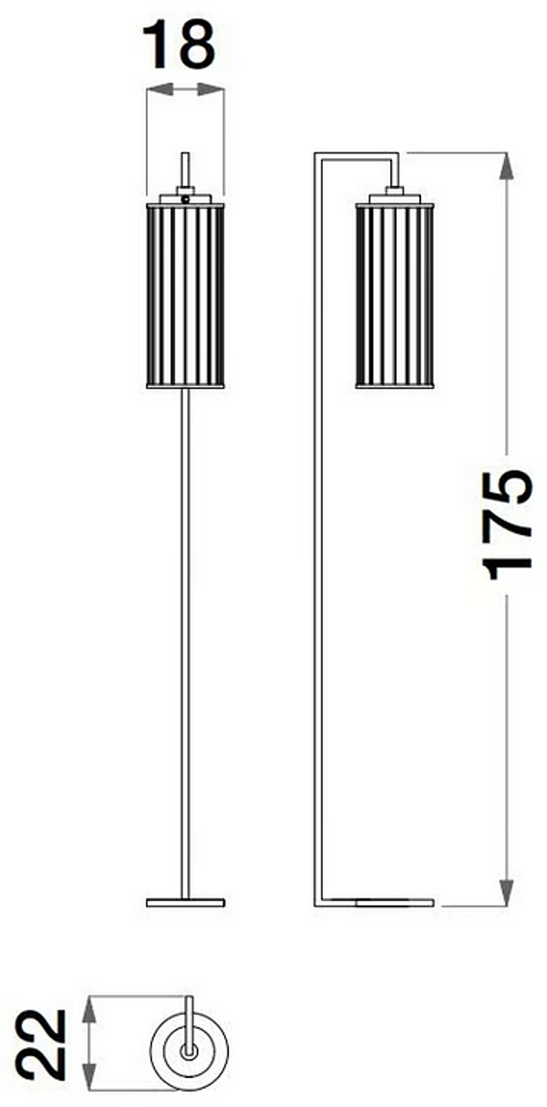 Metal Floor Lamp Sesto Senso CPRN HOMOOD S585 factory CPRN HOMOOD from Italy. Foto №2