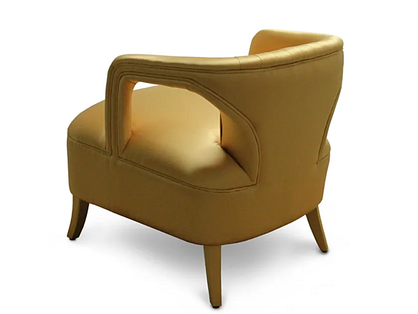 Upholstered Satin Easy Chair with Armrests BRABBU Karoo factory BRABBU from Italy. Foto №3