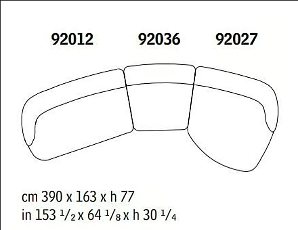 Sectional fabric sofa Vesper GIORGETTI factory GIORGETTI from Italy. Foto №6