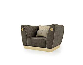 Fabric armchair with armrests Bizzotto Italia Symphony