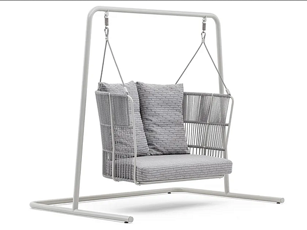 2-Seater Powder Coated Aluminium Garden Swing Seat VARASCHIN Tibidabo 1421, 1422 factory VARASCHIN from Italy. Foto №1