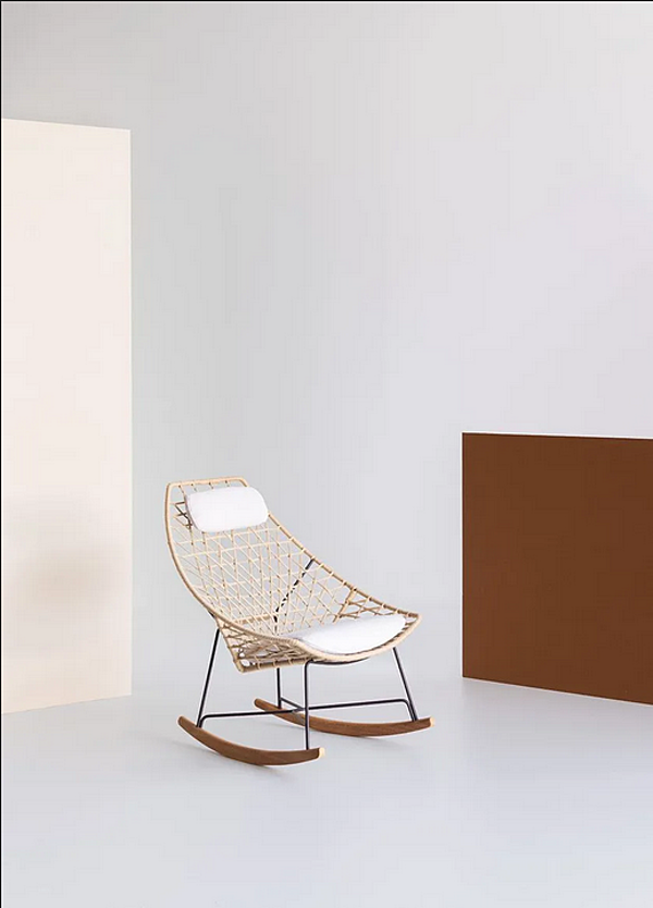 Rocking garden armchair with headrest fabric Potocco Cut 910 PLR 910/PLR- ROCKING factory POTOCCO from Italy. Foto №2