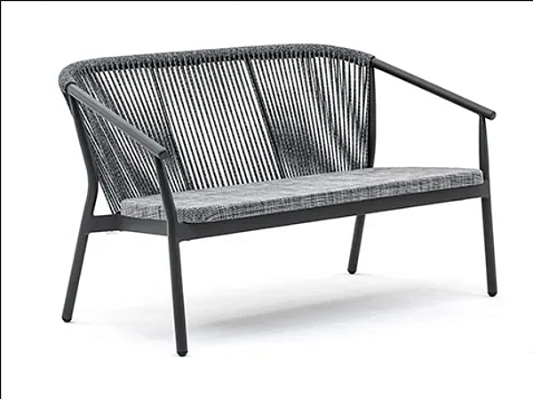 Garden Sofa for Two with Powder Coated Aluminium and Soft Backrest VARASCHIN SMART 247D2, 247D2S, 247D2H factory VARASCHIN from Italy. Foto №1