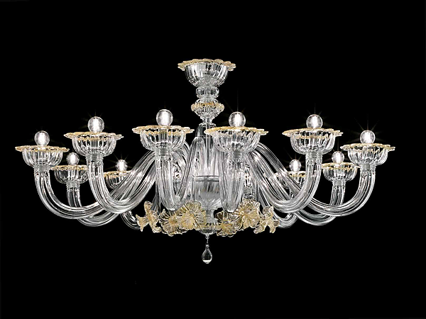 Chandelier Barovier&Toso Nekhel 5705/12 factory Barovier&Toso from Italy. Foto №1