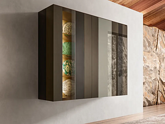 Suspended glass highboard LAGO N O W 1388 factory LAGO from Italy