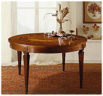 Extending round table in wood CARPANELLI Collection factory CARPANELLI from Italy
