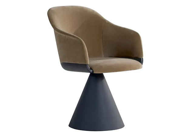 Upholstered Swivel Leather Easy Chair with Armrests Potocco LYZ 918 PGC 918/PGC factory POTOCCO from Italy. Foto №1