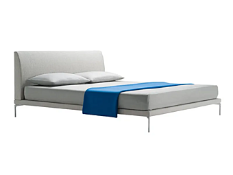 Double bed with upholstered headboard Zanotta Talamo 1883 1884 1883, 1884