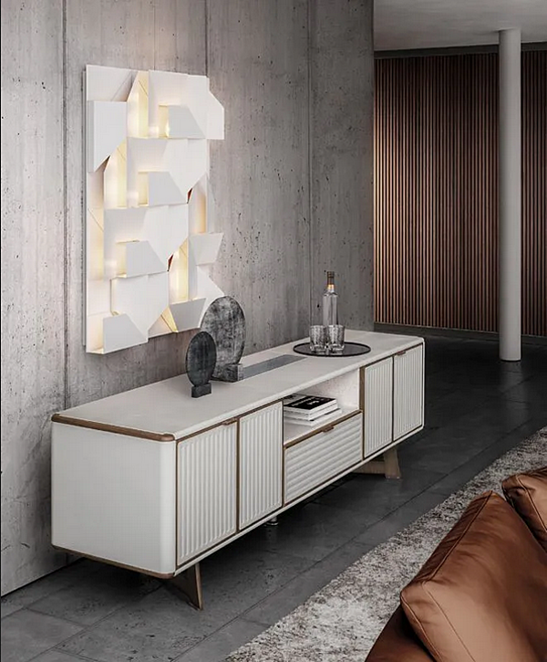 Leather Sideboard with Doors i 4 Mariani Moore factory i 4 Mariani from Italy. Foto №5