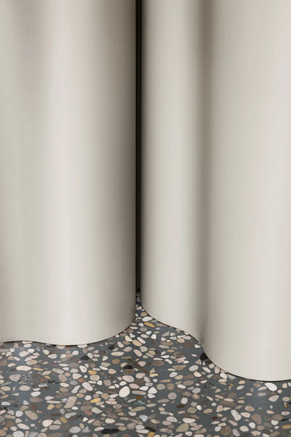 Oval table with polyurethane base and lacquered MDF top Saba Teatro Magico factory SABA from Italy. Foto №10