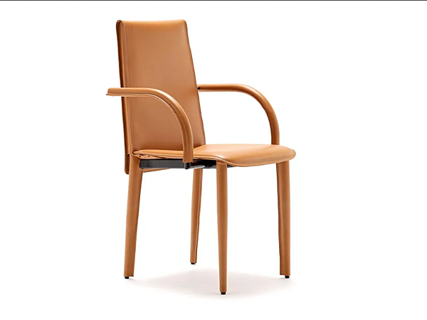 Tanned Leather Armrest Chair FASEM Relaix RELAIX P factory FASEM from Italy. Foto №4