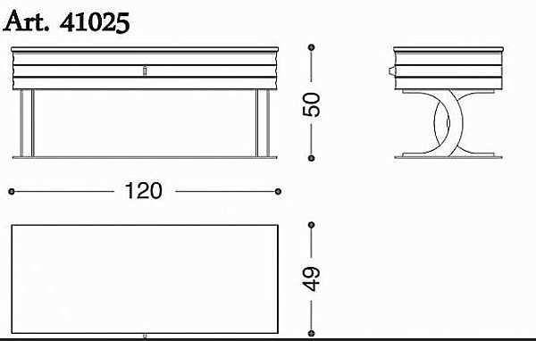 TV stand ANGELO CAPPELLINI Opera ELETTRA 41025 factory ANGELO CAPPELLINI from Italy. Foto №4