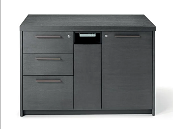 Wooden office storage unit with adjustable height top INCA i 4 Mariani