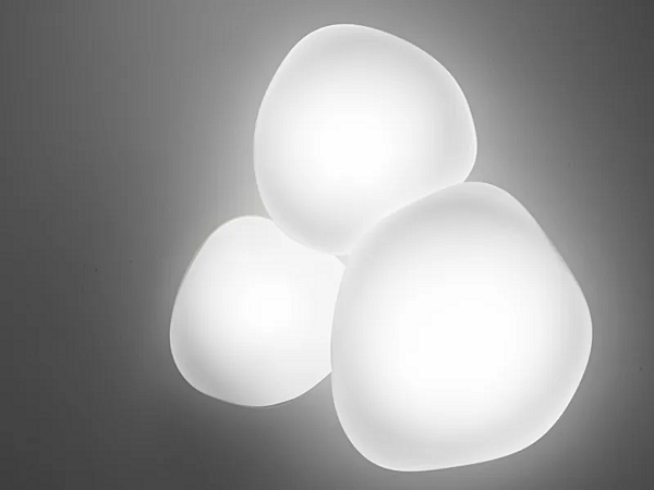 Halogen Glass Ceiling Lamp Fabbian Lumi Mycena factory Fabbian from Italy. Foto №2
