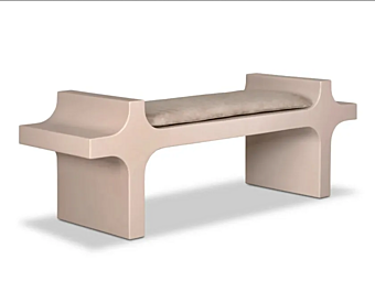 Bench with upholstered back BAXTER Dharma factory BAXTER from Italy