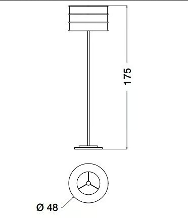 Metal Floor Lamp Cocoon by CPRN HOMOOD C356 factory CPRN HOMOOD from Italy. Foto №2