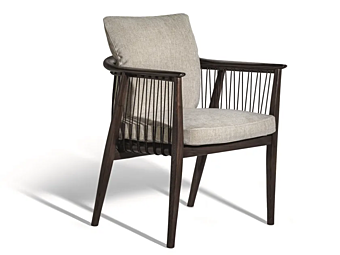 Fabric easy chair with armrests POLTRONA FRAU Viola factory POLTRONA FRAU from Italy