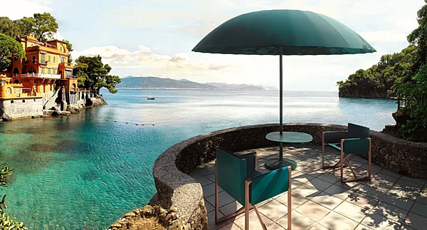 Folding garden chair with armrests PAOLA LENTI Portofino B95A factory PAOLA LENTI from Italy. Foto №7