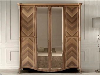 Mirrored wooden wardrobe CASA +39 Prestige 2 C22350